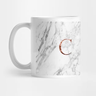 Monogram rose marble C Mug